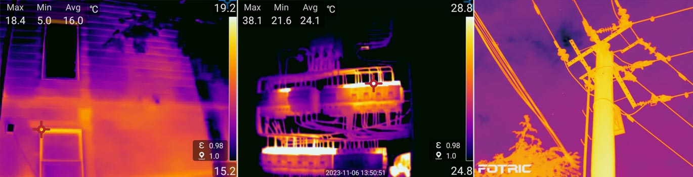 Thermal images in false colors